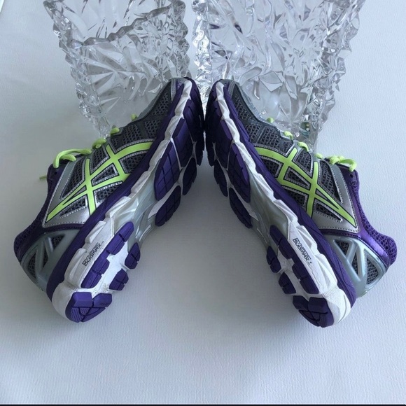 Asics Gel Kayano 21 Charcoal/Purple/Hazard Green/Silver - Picture 2 of 5